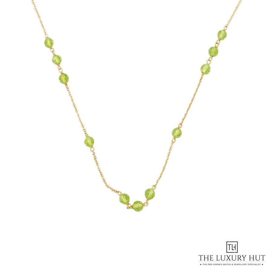 Tiffany Yellow Gold Peridot Necklace 50700 a