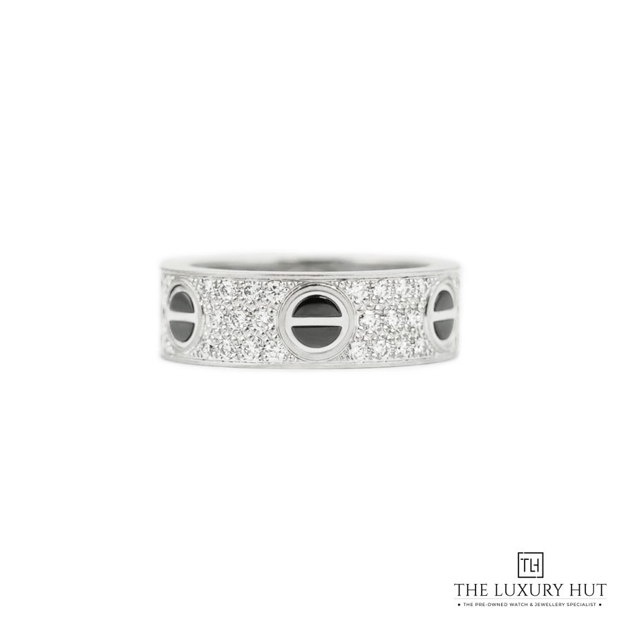 Cartier Love Ring Diamond Ceramic 50763 a