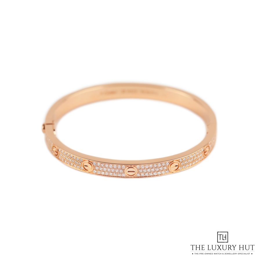 Cartier Rose Diamond Paved Bracelet LB338 a