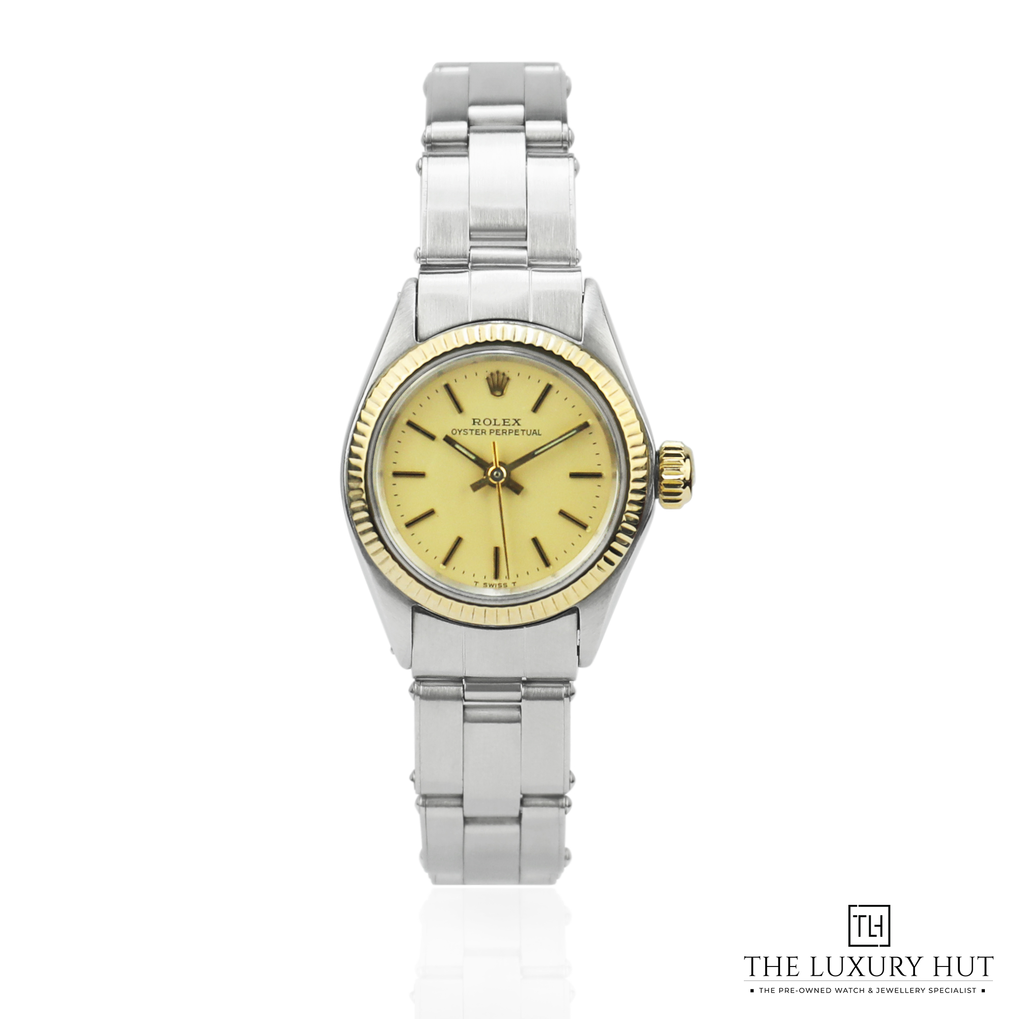 ROLEX Oyster Perpetual k18 金無垢6618 Vintage Rolex 6618 Oyster Perpetual 18k Yellow Gold Wrist Watch W