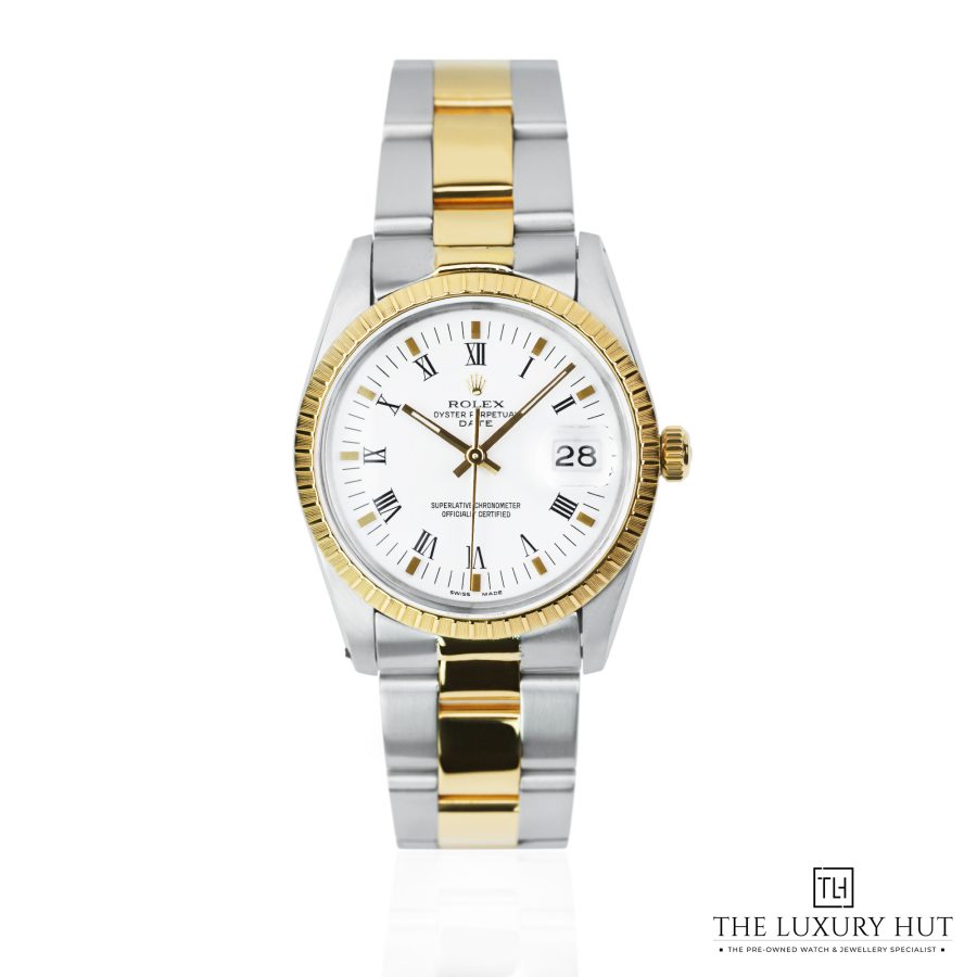 Rolex Oyster Perpetual Date White Dial 51394 a