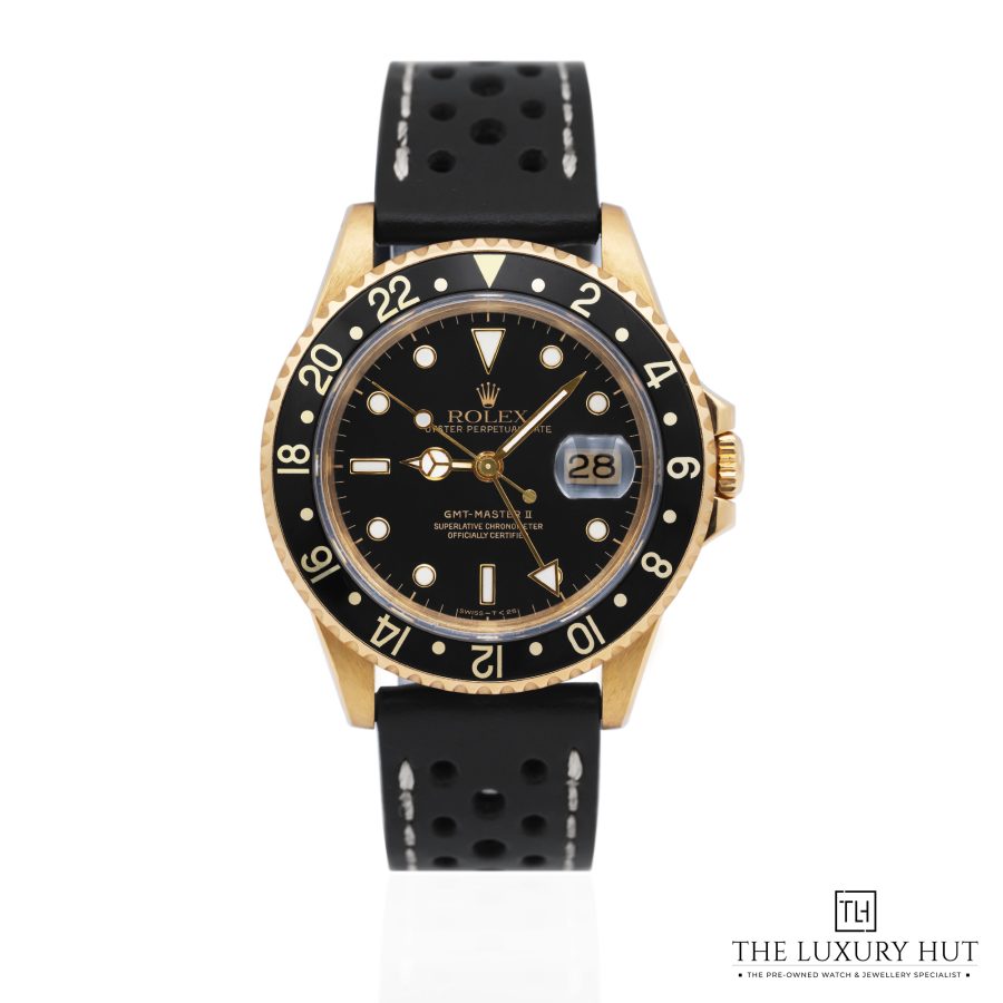 Rolex GMT Master II Yellow Gold Black 51640 a