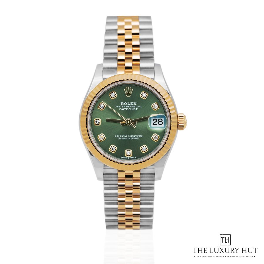 Rolex Datejust 31 Bi Metal Olive Green Diamond J2705a