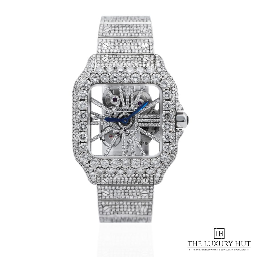 Cartier Santos De Cartier Skeleton Diamond LB628 a