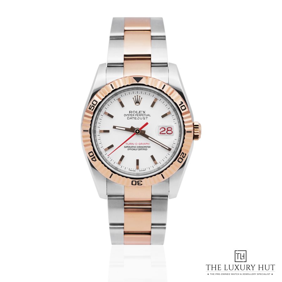 Rolex Datejust Turn O Graph Bi Metal White 51824 a