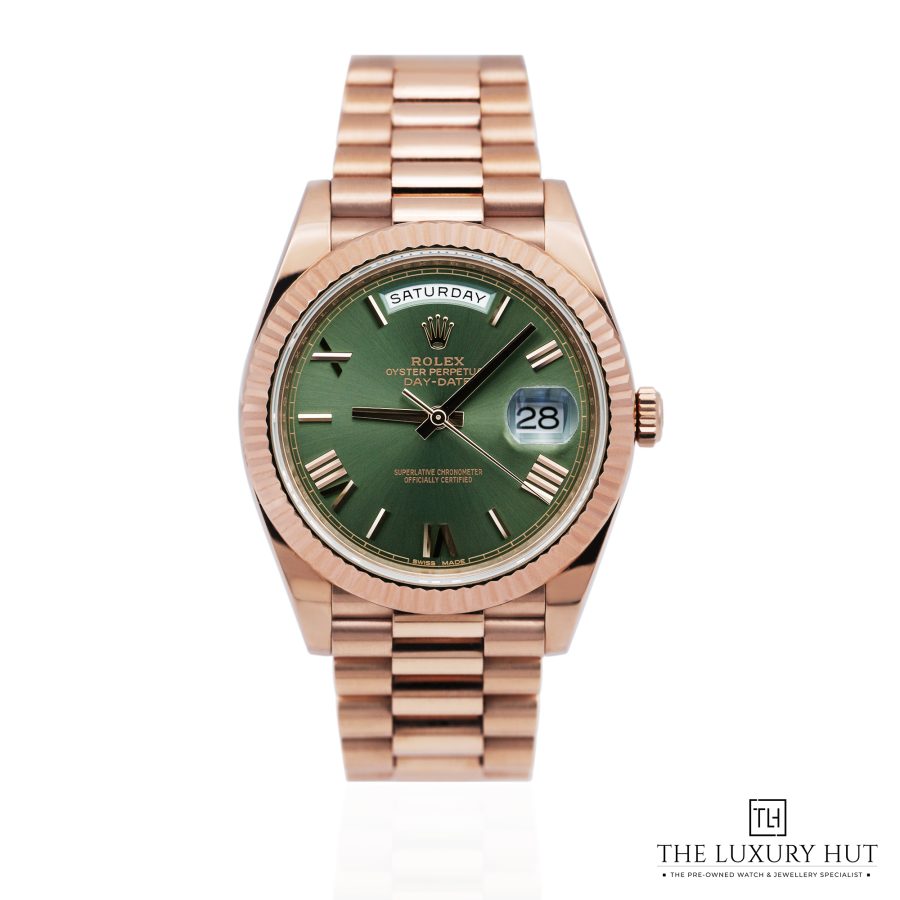 Rolex Day Date 40 Gold Olive Green Anniversary 51510 aa