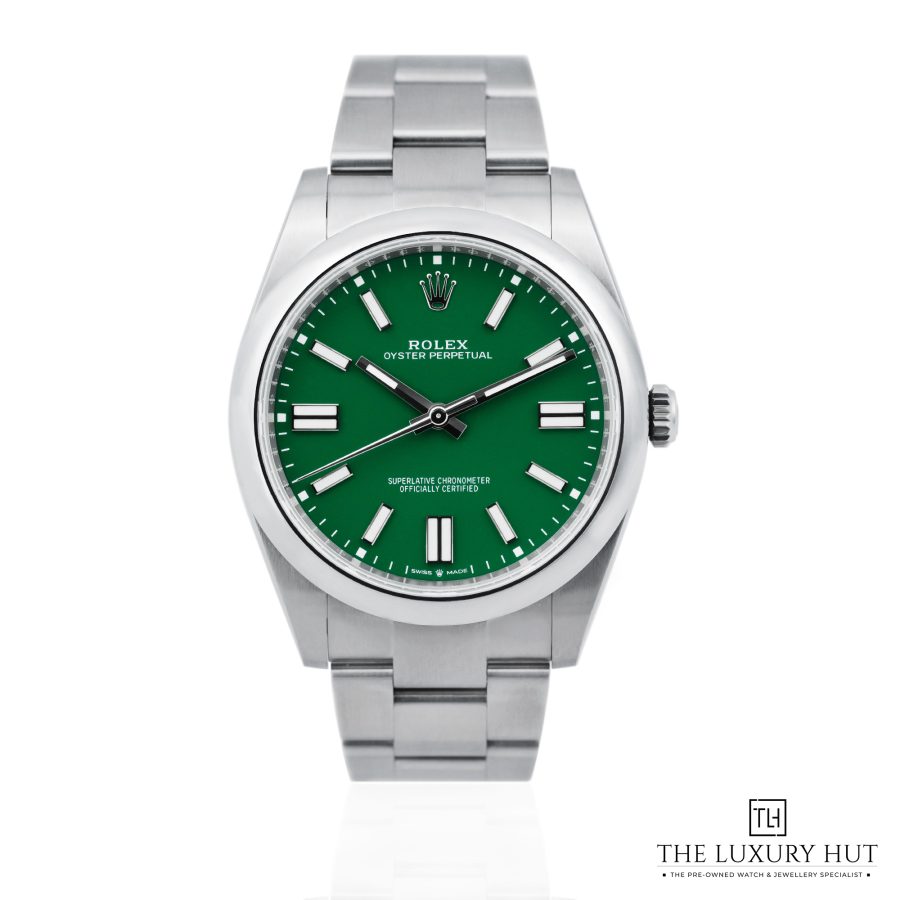 Rolex Oyster Perpetual Steel 41 Green Dial JC565 a