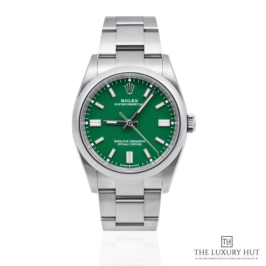 Rolex Oyster Perpetual 36mm Steel Green Dial 52105a