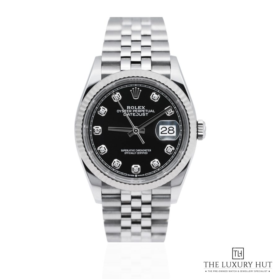 Rolex Datejust 36mm Steel Gold Black Diamond LB700 a