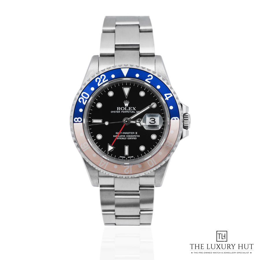 Rolex GMT Master II Pepsi Steel 40mm Black 52186 a