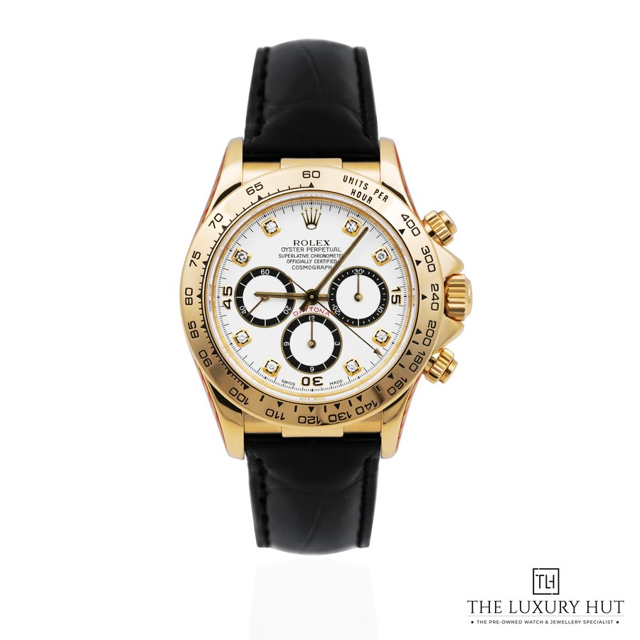 Rolex Daytona Zenith Gold 40mm White Diamond
