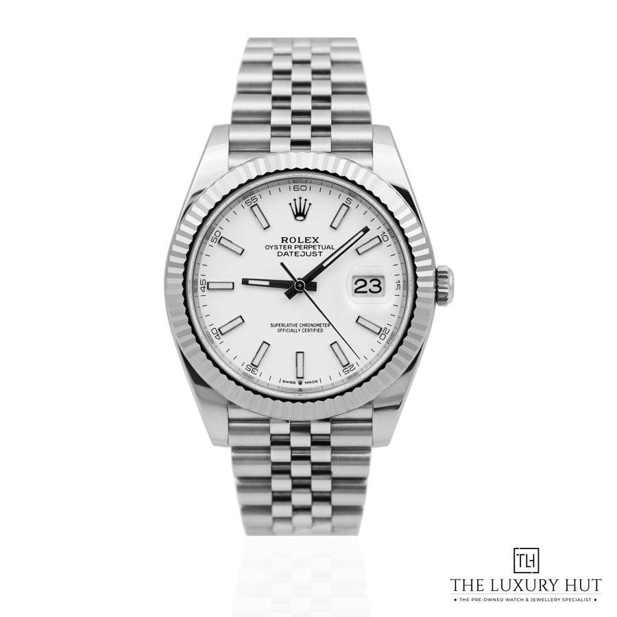 Rolex Datejust 41mm White Baton Dial