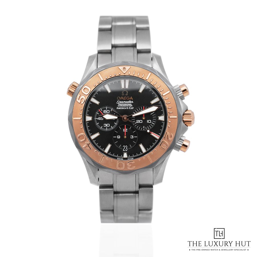Omega Seamaster America s Cup Titanium Red Gold Black