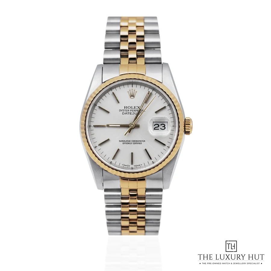 Rolex Datejust 36mm Steel Yellow Gold Silver Dial 16233