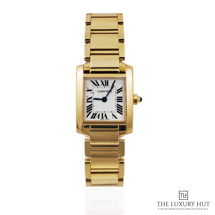 Cartier Tank Francaise Yellow Gold White Roman 2385