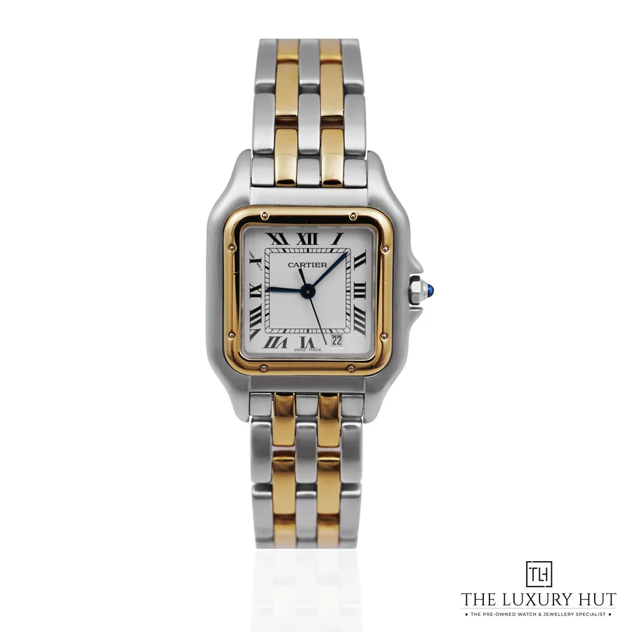 Vintage Cartier Panth re Steel   Gold White Roman 187949