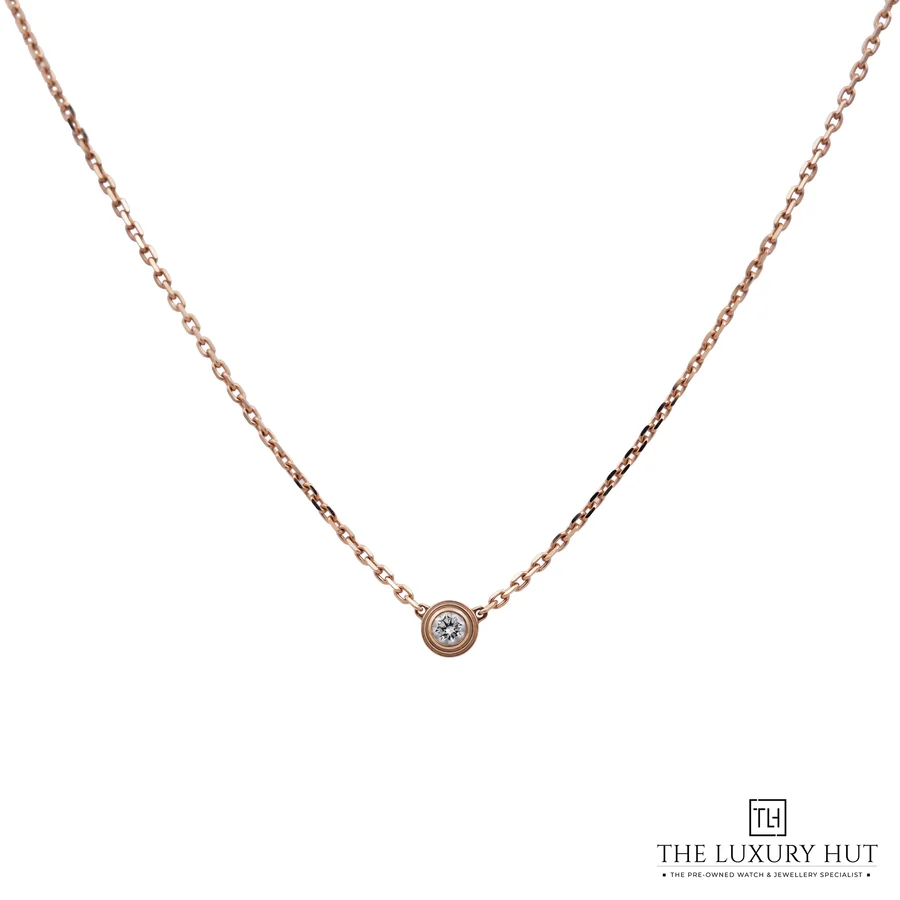 Cartier Rose Gold D Amour Diamond Pendant 53135 a