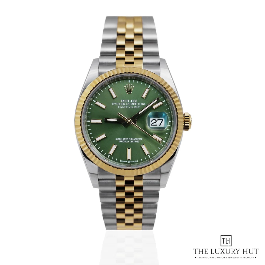 Rolex Datejust 36 Steel Gold Olive Green Diamond 126233