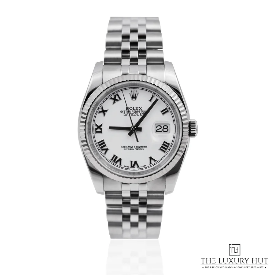 Rolex Datejust 36 Steel   Gold White Roman Dial 116234