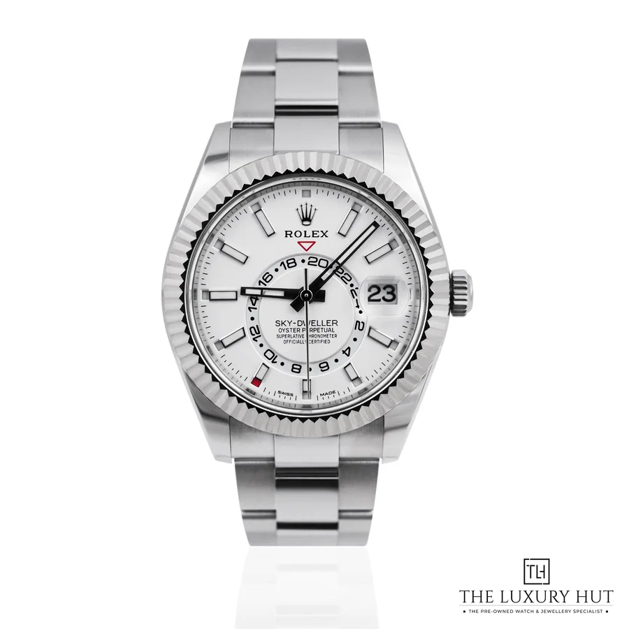 Rolex Sky Dweller Steel   White Gold 42mm White 326934