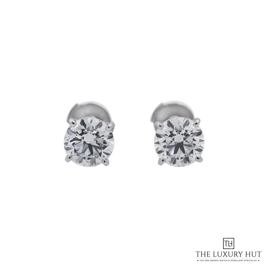 Cartier 18ct White Gold 2 44ct Diamond Stud Earrings