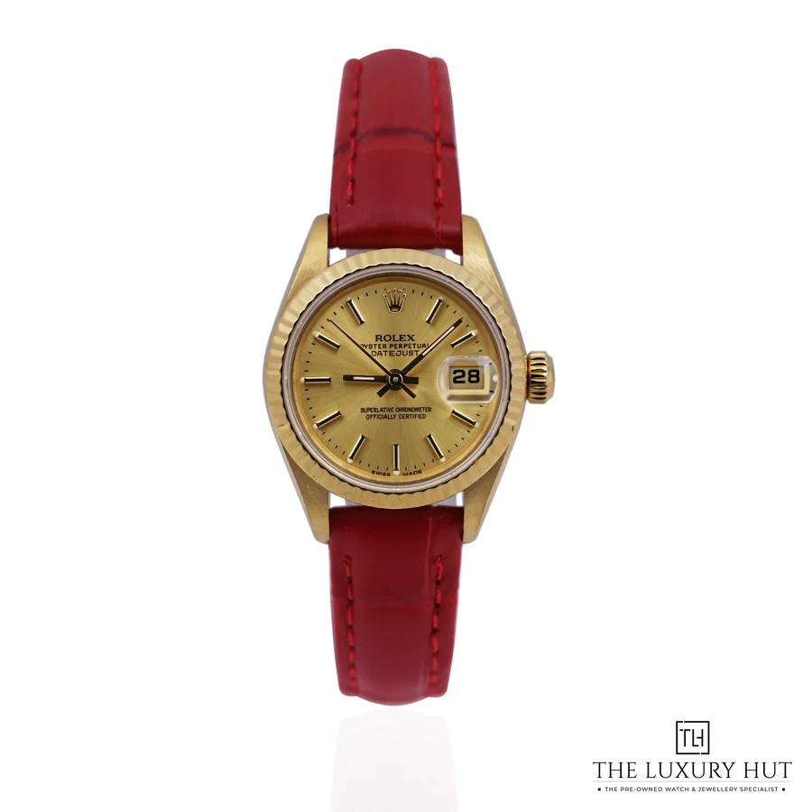 Rolex Lady Datejust 26mm Gold Champagne Baton 69178