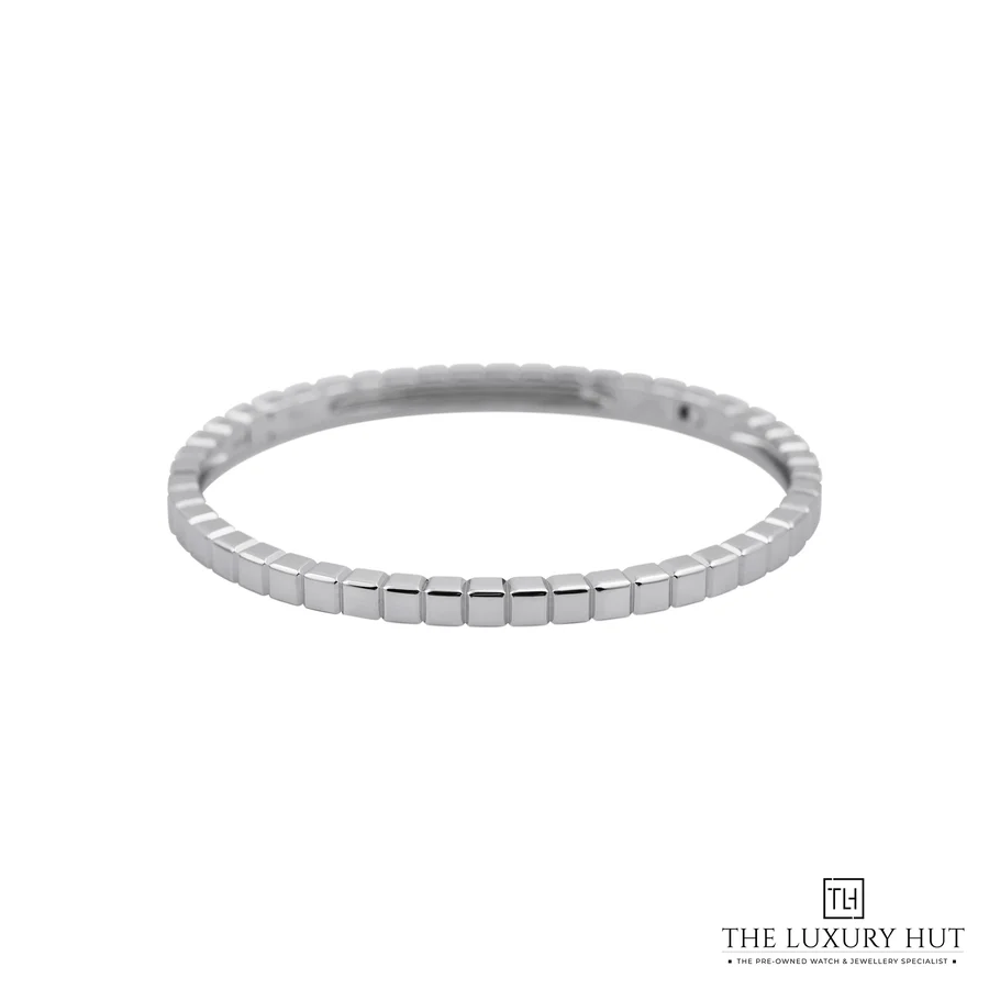 Chopard 18ct Ethical White Gold Ice Cube Medium Bangle 858350