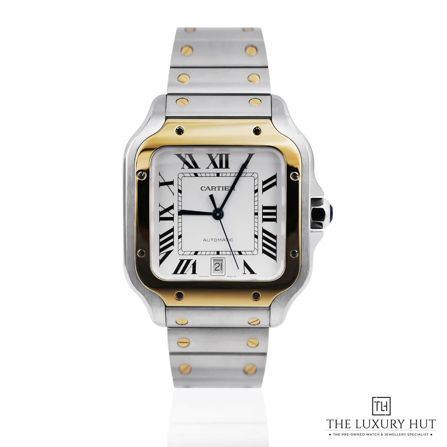 Cartier Santos Large Steel   Gold 39 8mm White 4072