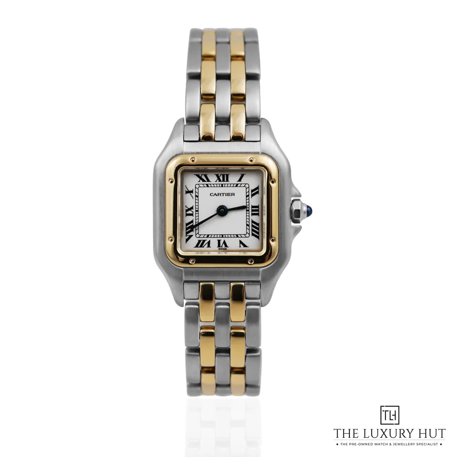 Cartier Panthere Two Row Steel   Gold White 1120