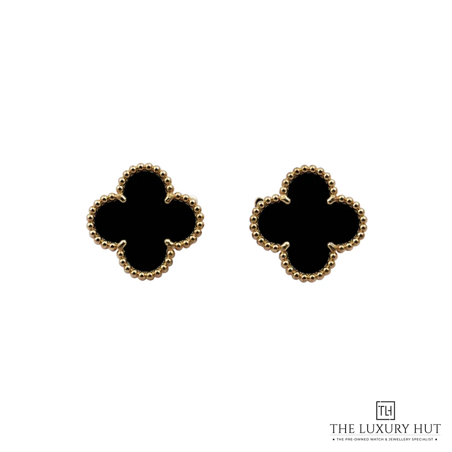 Van Cleef Arpels Vintage Gold Onyx Earrings