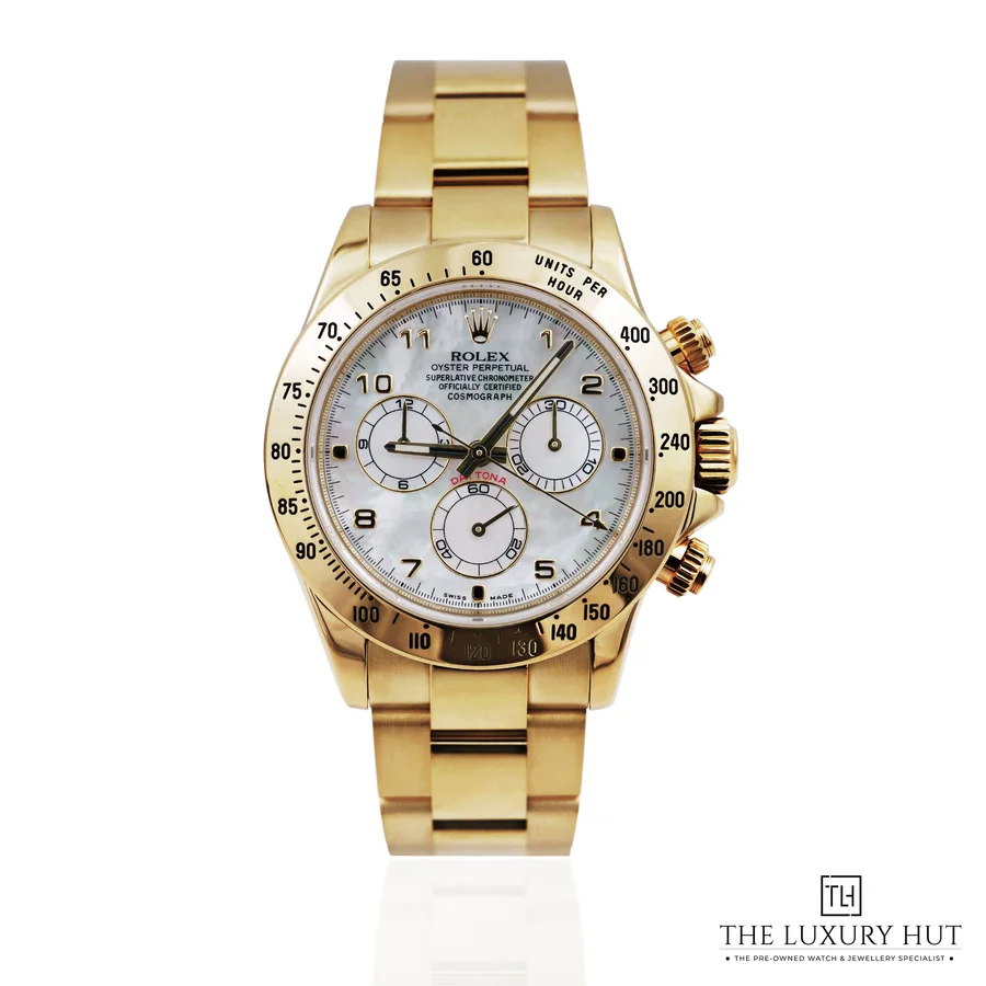 Rolex Daytona Yellow Gold 40mm White MOP Dial 116528