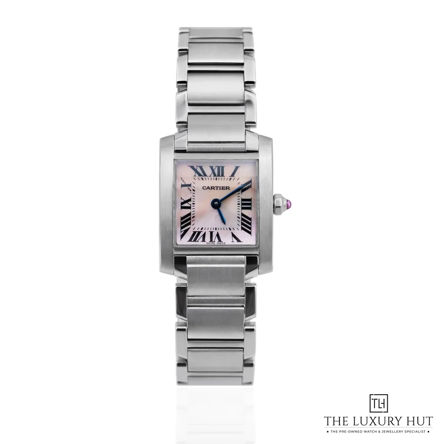Cartier Tank Francaise Steel Pink Mother Of Pearl 2384