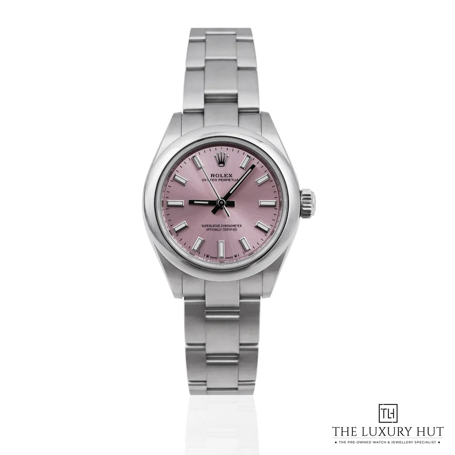 Rolex Oyster Perpetual Steel Pink Baton Dial 276200