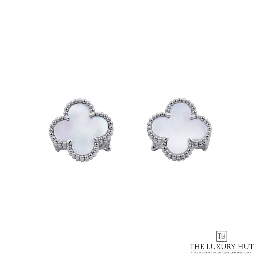 Van Cleef   Arpels Alhambra Gold   MOP Earrings VCARF48600