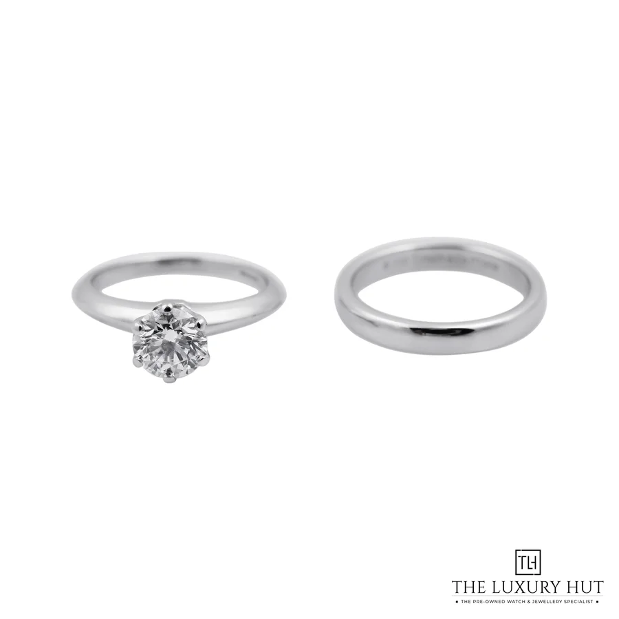 Tiffany Co Platinum Diamond Engagement Ring Set