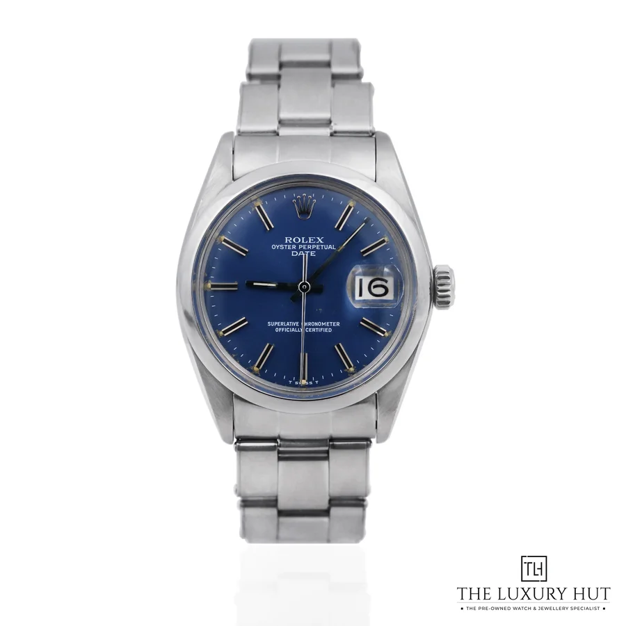 Vintage Rolex Oyster Perpetual Date 34 Blue 1500