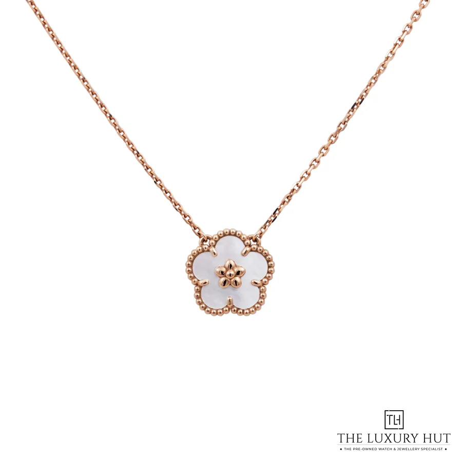 Van Cleef Arpels Lucky Spring Plum Blossom MOP Pendant Necklace
