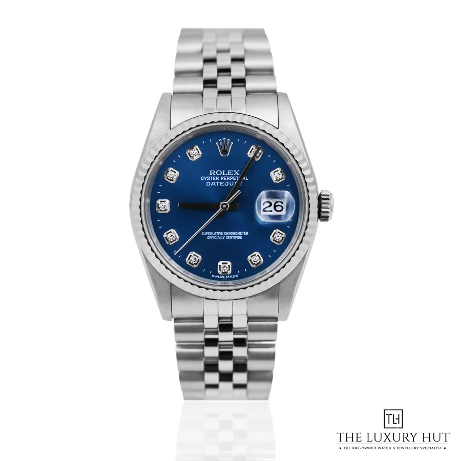 Rolex Datejust Steel Gold Blue Diamond 16234