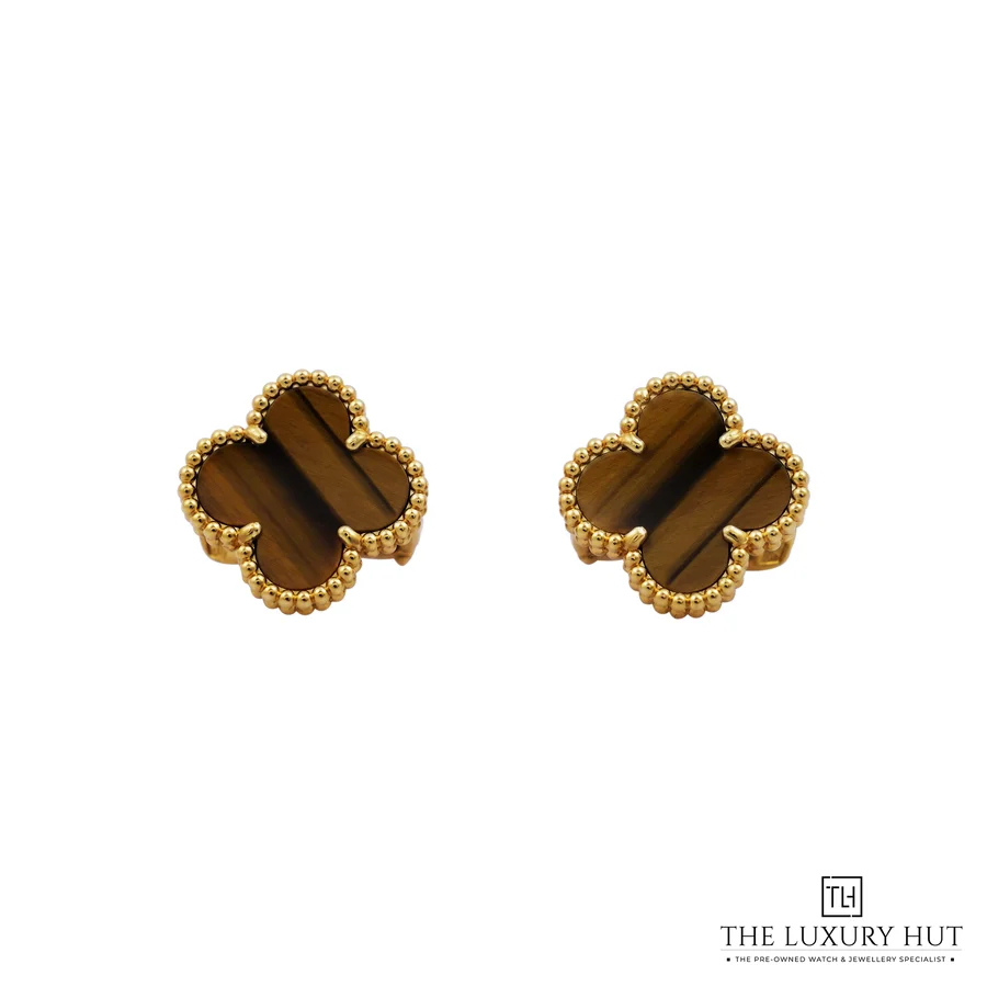 Van Cleef   Arpels Yellow Tiger Eye Earrings VCARD40500