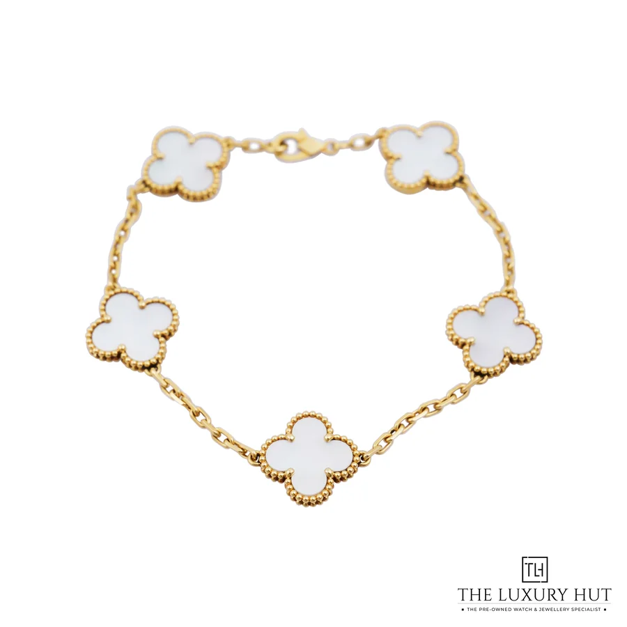 Van Cleef Arpels Gold 5 MOP Motifs Bracelet VCARA41800