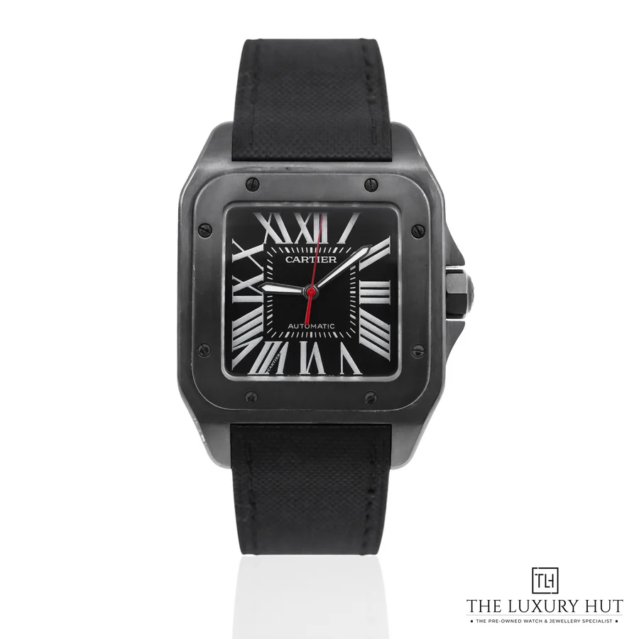 Cartier Santos 100 Steel   ADLC 41 3mm Black Dial WSSA0006
