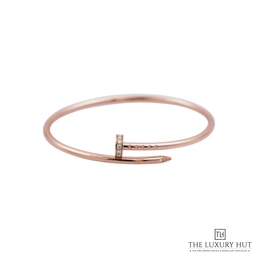 Cartier Rose Gold Juste Un Clou Diamond Bracelet Small Size 16