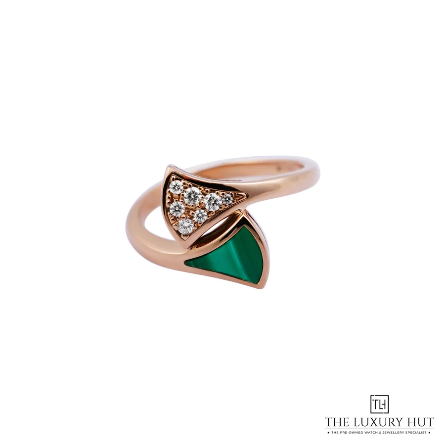Bvlgari Gold Divas Dream Diamonds Malachite Ring 356456