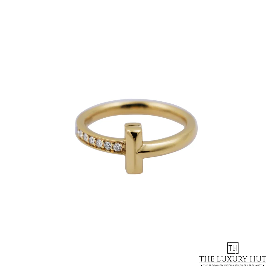 Tiffany Co 18ct Gold Diamond Tiffany T1 Ring