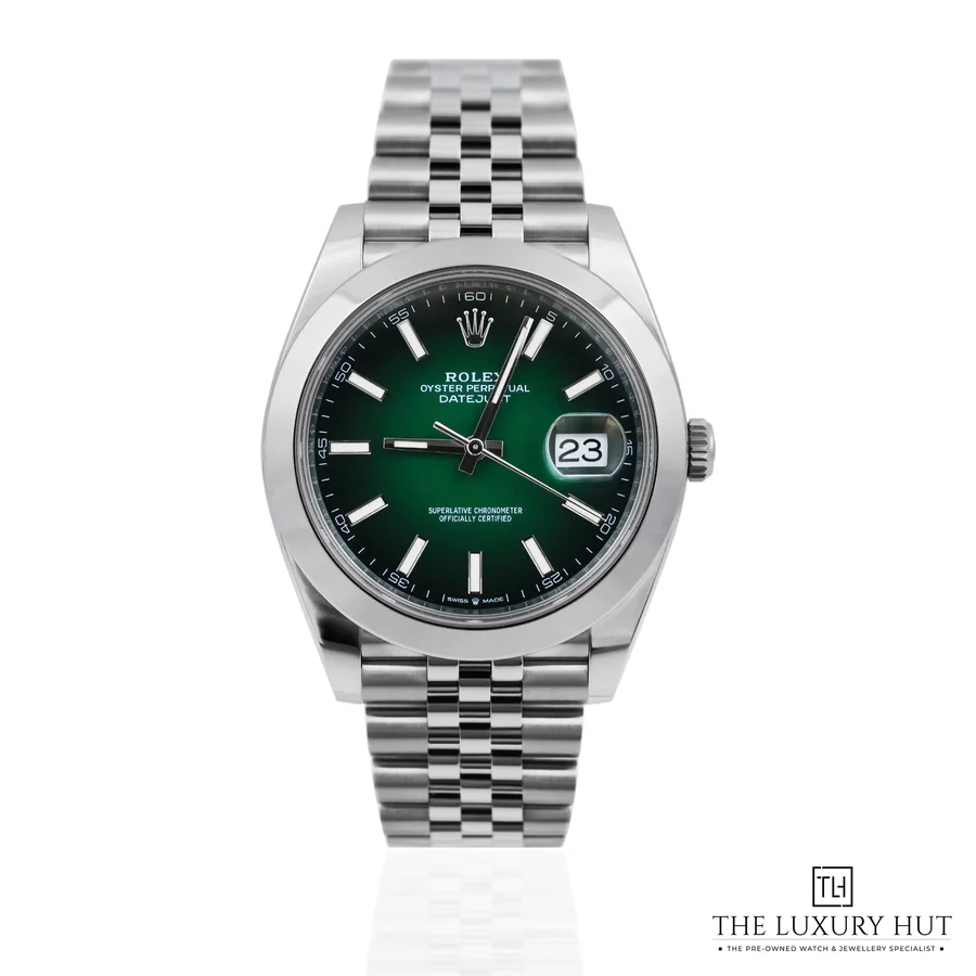 Rolex Datejust Stainless Steel 41mm Green Ombr  126300