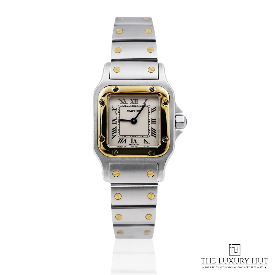 Cartier Santos Galb e Steel   Gold Ivory Roman 1567