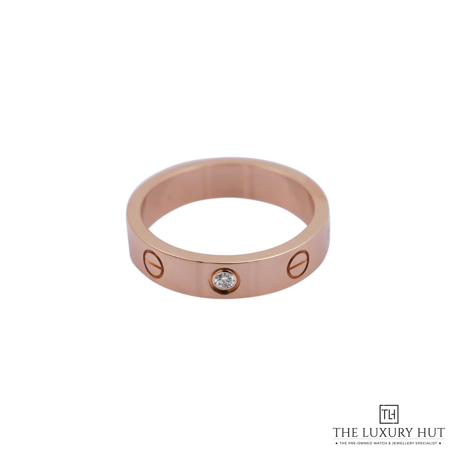 Cartier 18ct Rose Gold 1 Diamond LOVE Ring