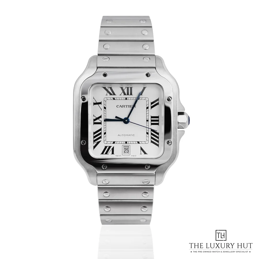 Cartier Santos De Cartier Steel 39 8 White WSSA0018