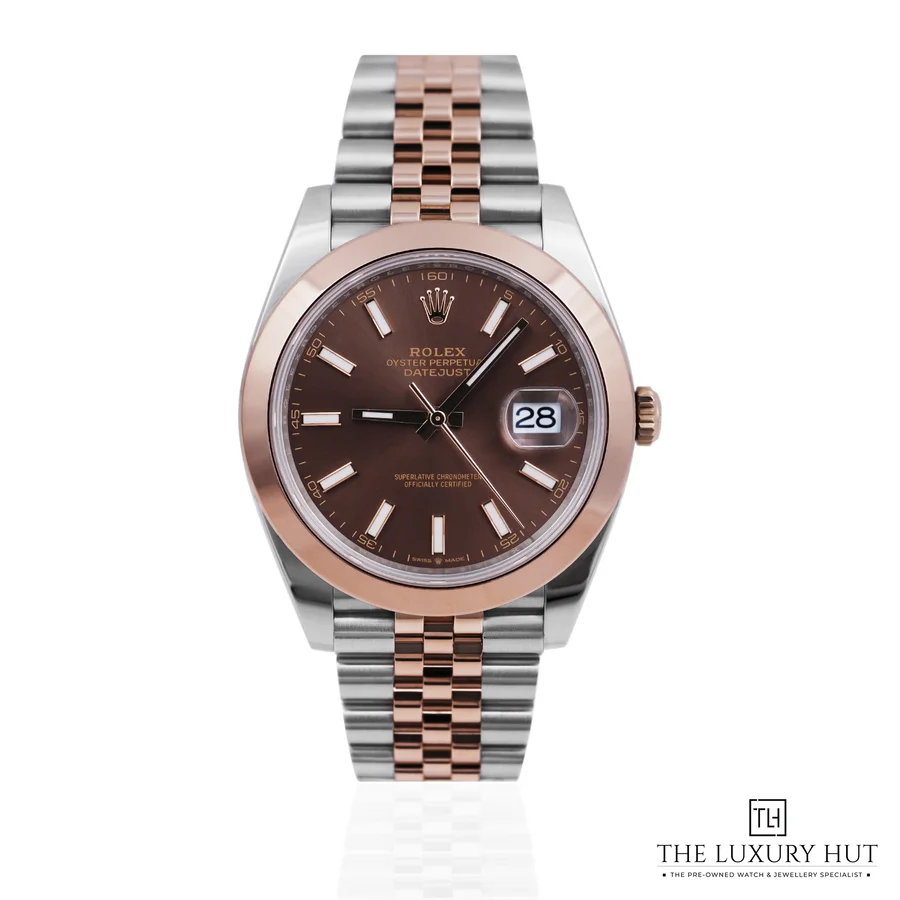 Rolex Datejust 41 Steel Gold Chocolate Baton 126301
