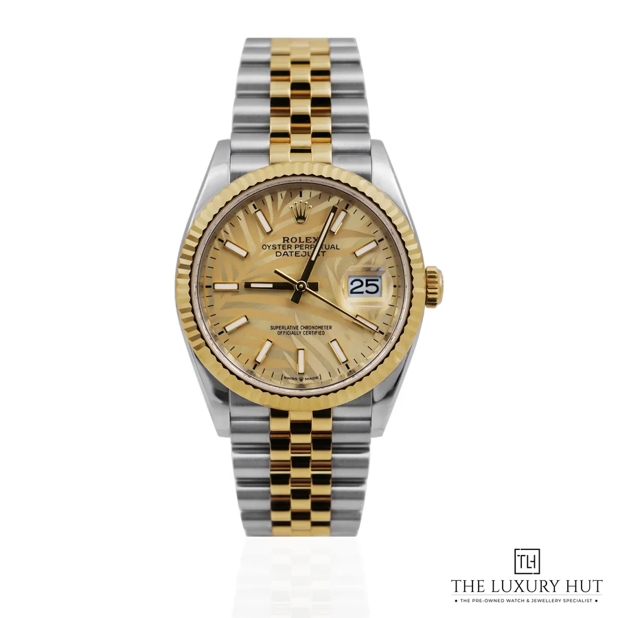 Rolex Datejust 36 Steel Yellow Gold Champagne Palm 126233